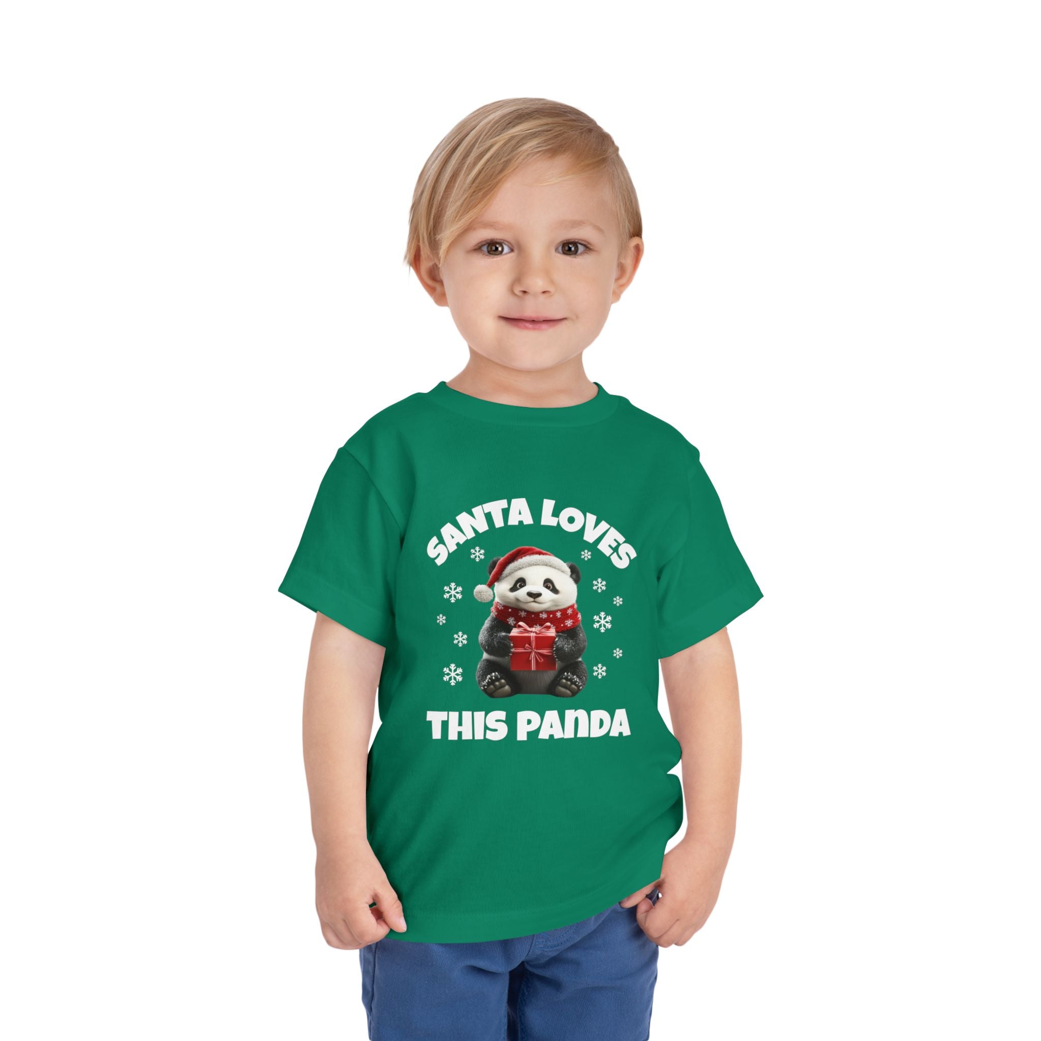 Santa Loves This Panda - Toddler T-Shirt