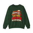 Uncle's Thanksgiving Schedule - Funny Family Dinner Crewneck Sweatshirt