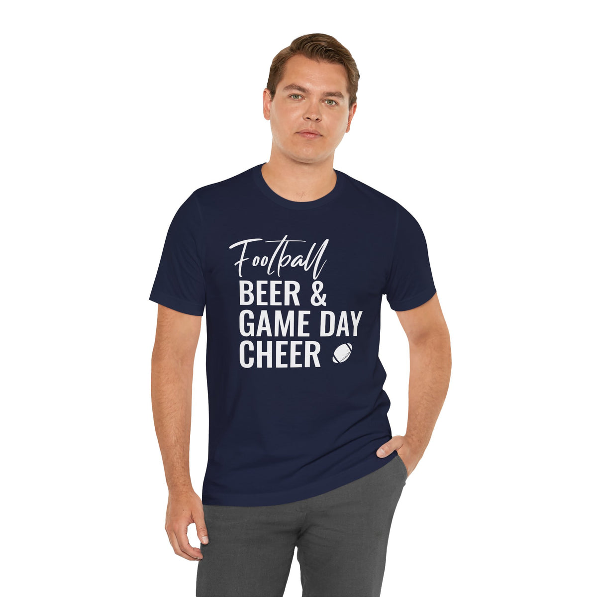 Football Beer & Game Day Cheer - T-Shirt