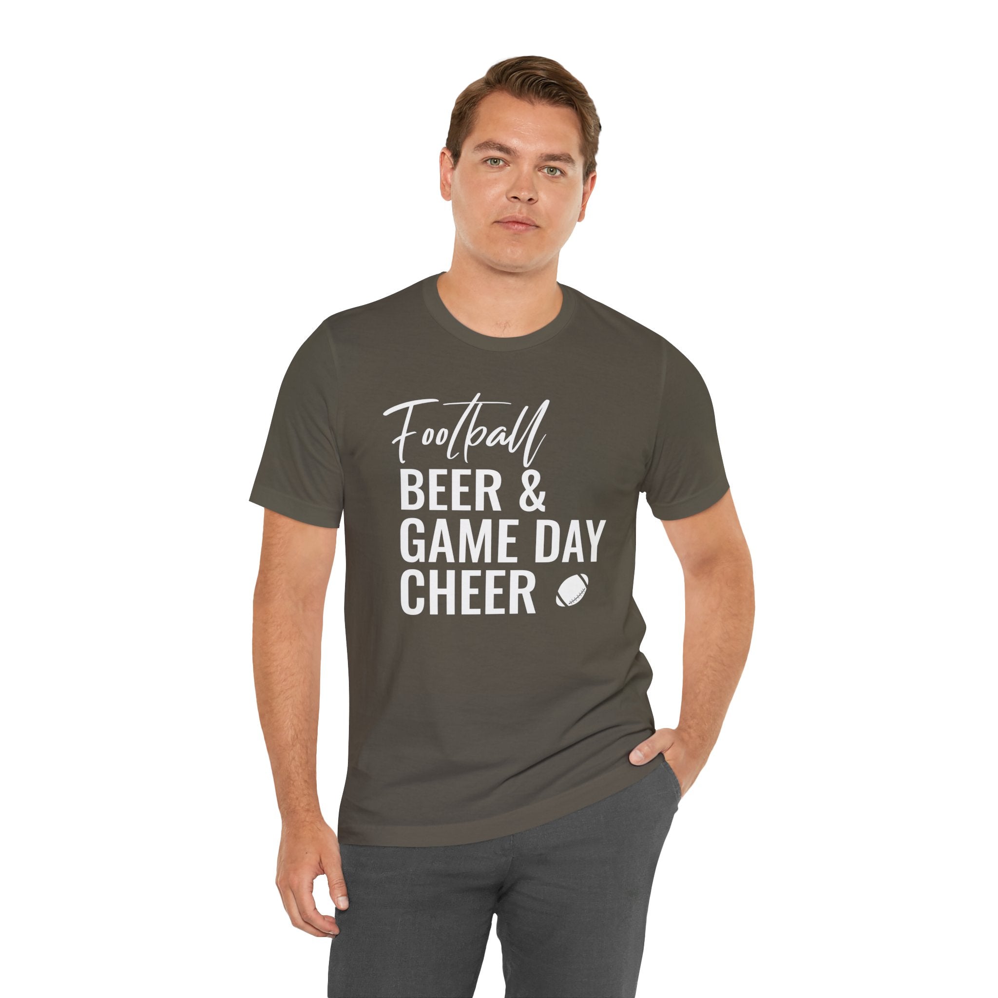 Football Beer & Game Day Cheer - T-Shirt