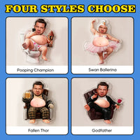 Custom Face Squishy Belly Magnet – Personalized Funny Photo Gift