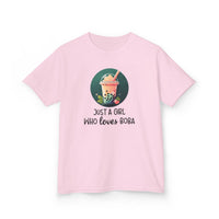 Just a Girl Who Loves Boba - Kids T-Shirt