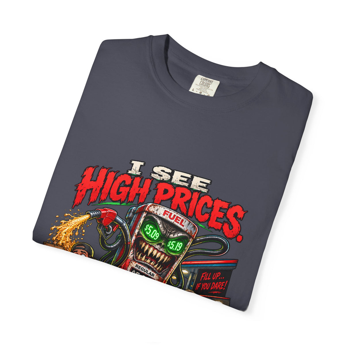 Funny Gas Price Shirt – Monsters at the Pump Heavyweight Tee