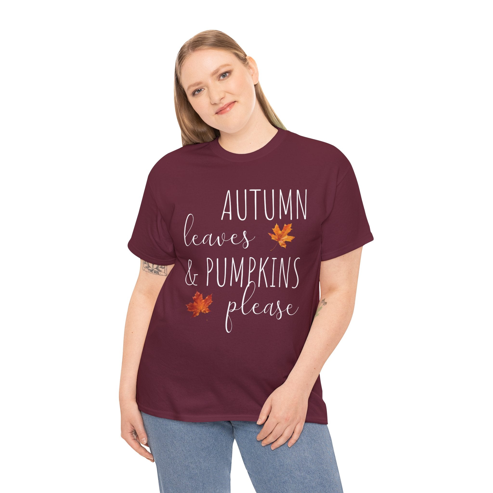 Autumn Leaves & Pumpkins Please - T-Shirt