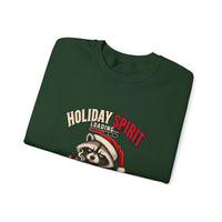 Holiday Spirit Loading – Funny Christmas Raccoon Crewneck Sweatshirt