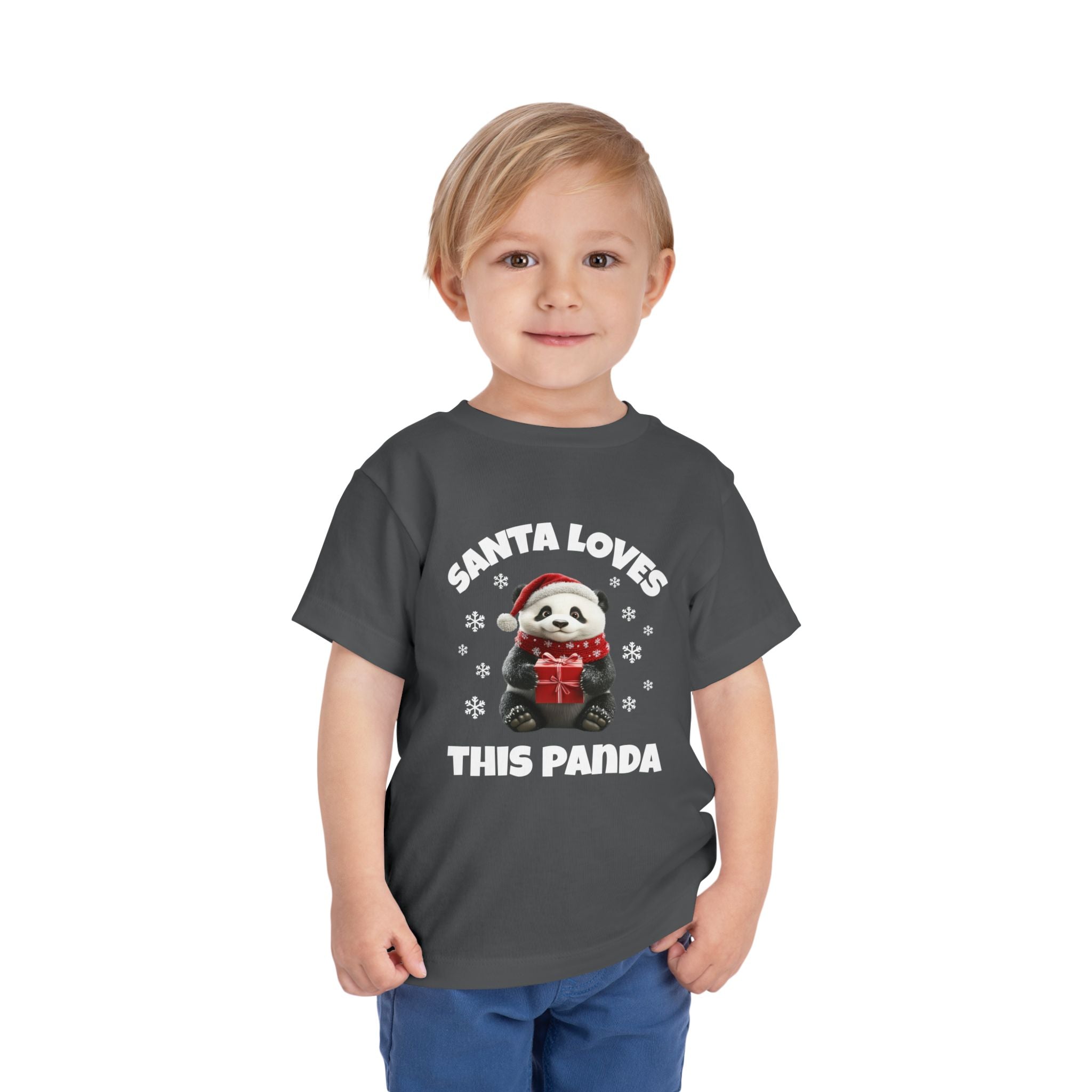Santa Loves This Panda - Toddler T-Shirt