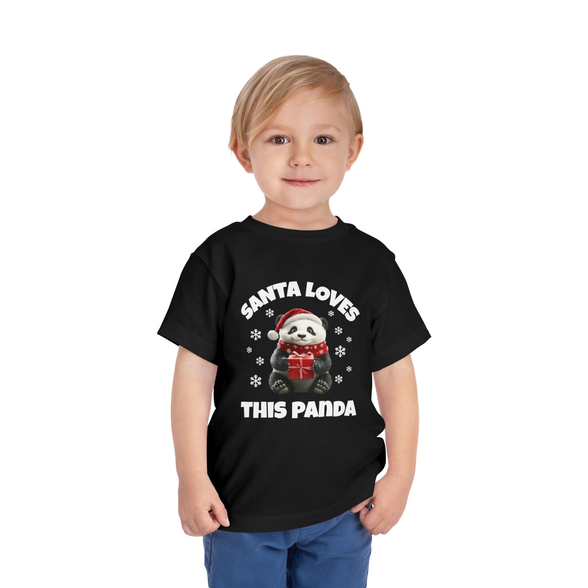 Santa Loves This Panda - Toddler T-Shirt