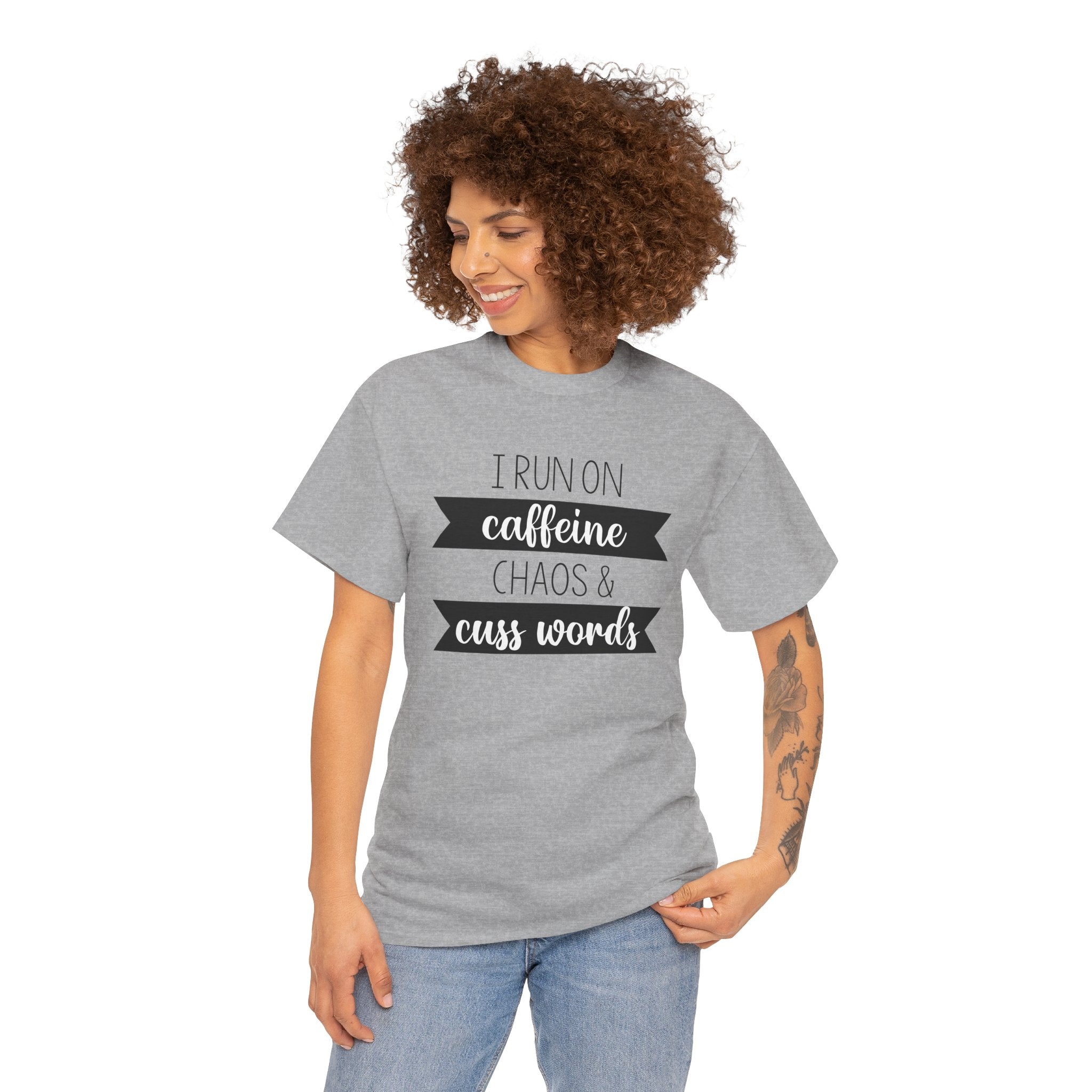 Caffeine, Chaos & Cuss Words - T-Shirt