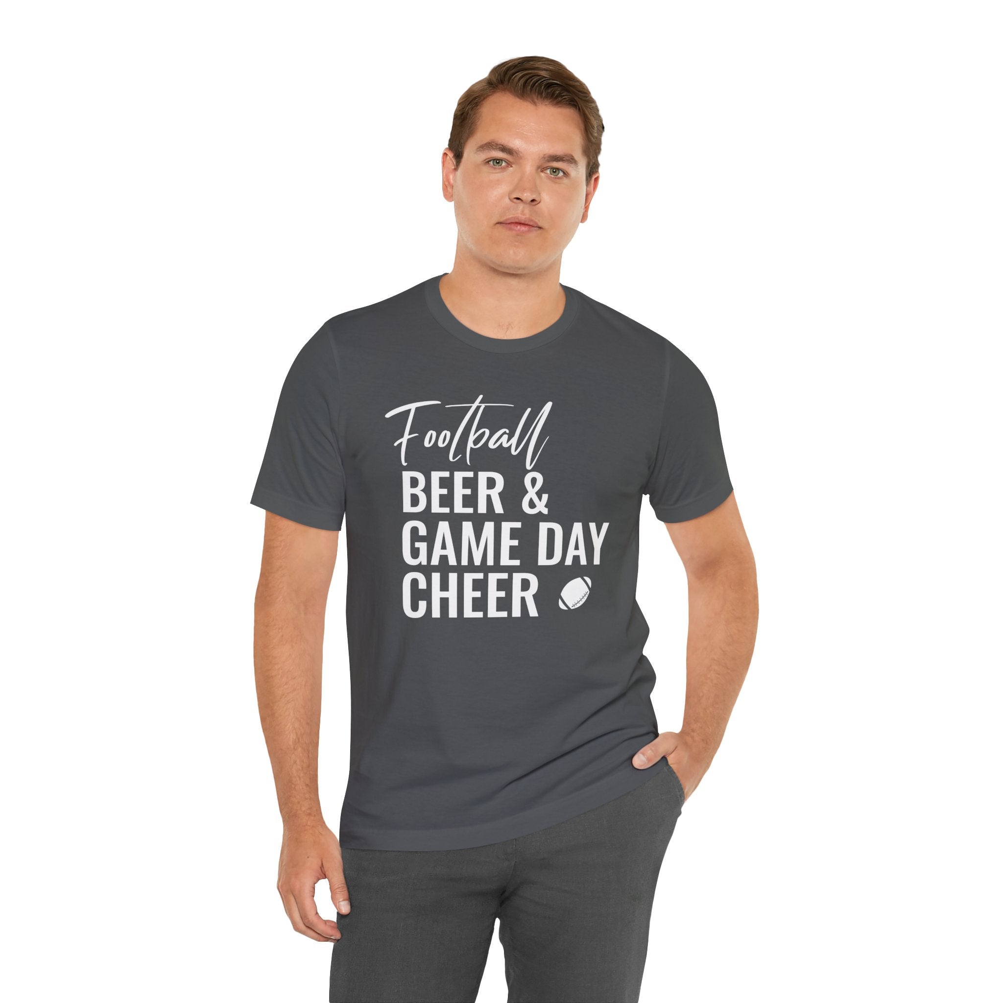 Football Beer & Game Day Cheer - T-Shirt