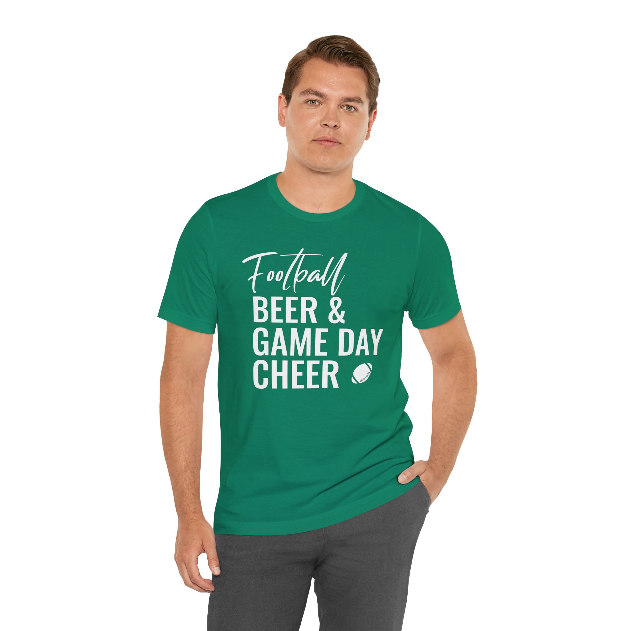 Football Beer & Game Day Cheer - T-Shirt