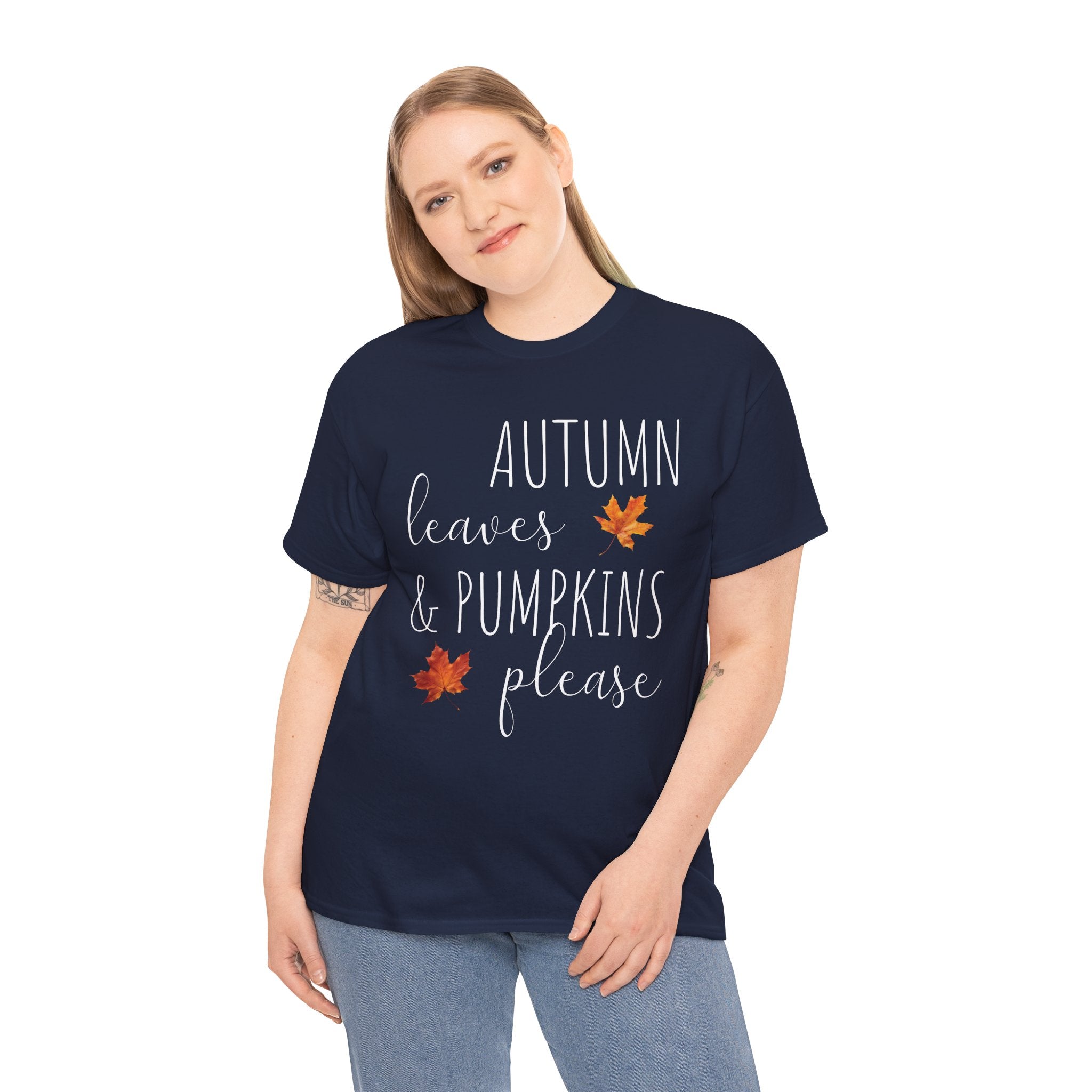 Autumn Leaves & Pumpkins Please - T-Shirt
