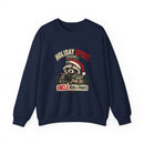 Holiday Spirit Loading – Funny Christmas Raccoon Crewneck Sweatshirt