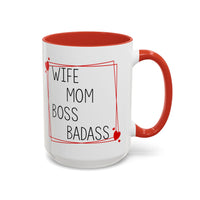 Wife Mom Boss Badass - Mug
