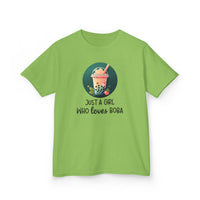 Just a Girl Who Loves Boba - Kids T-Shirt