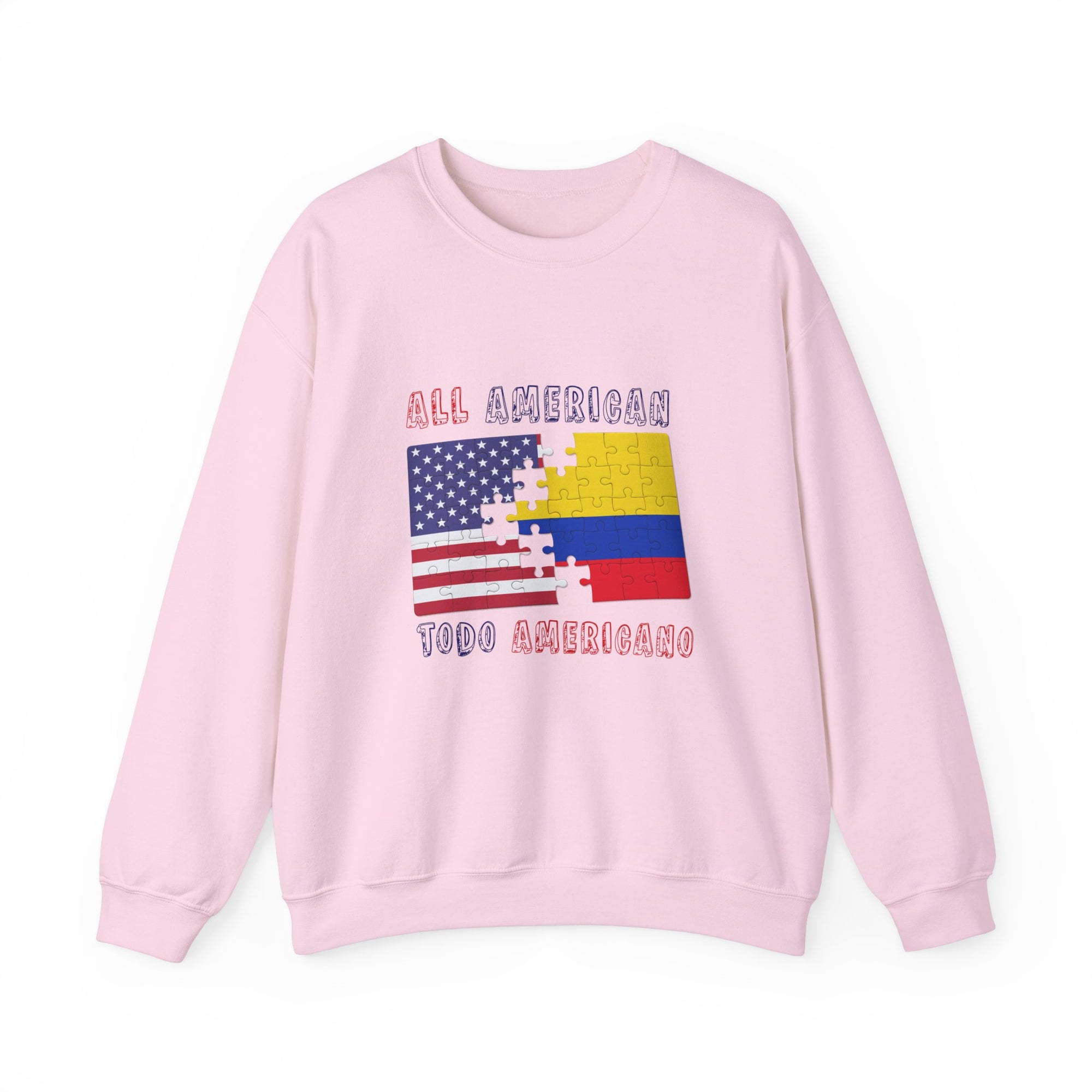 Colombia and USA Unisex Crew Neck Sweatshirt