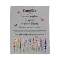 Loved Daughter - Plush Blanket
