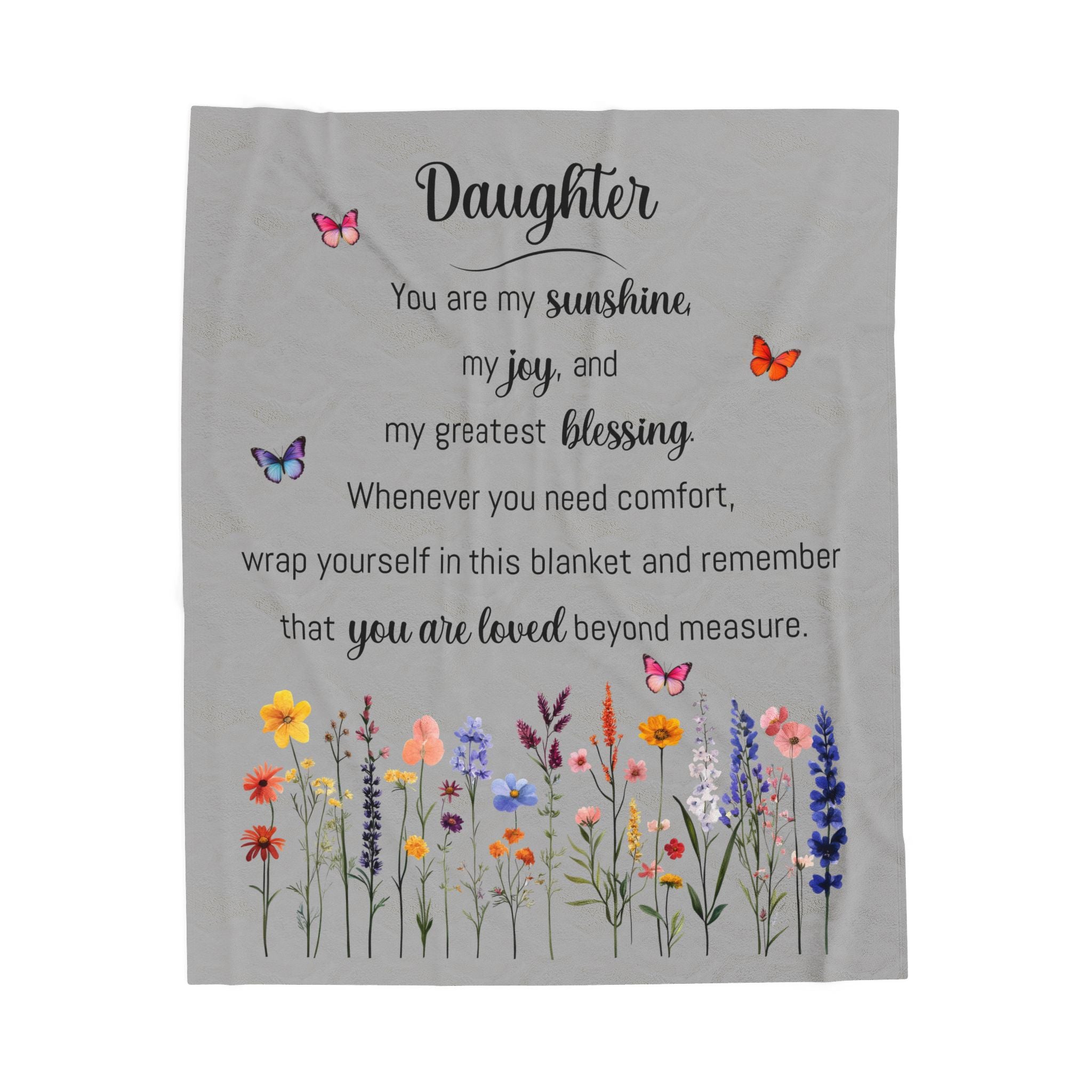 Loved Daughter - Plush Blanket