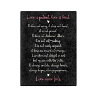 Love is Patient, Love is Kind - Throw Blanket