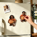 Custom Photo Dad Bod Squishy Belly Magnet – Personalized Funny Fridge Magnet & Gag Gift