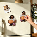 Custom Photo Dad Bod Squishy Belly Magnet – Personalized Funny Fridge Magnet & Gag Gift