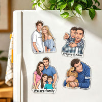 Custom Photo Portrait Magnet – Personalized Family, Couple & Friends Gift