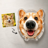 Custom Dog Nose Squishy Photo Magnet – Personalized Boopable Dog Face Fridge Magnet