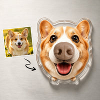 Custom Dog Nose Squishy Photo Magnet – Personalized Boopable Dog Face Fridge Magnet
