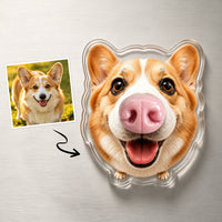 Custom Dog Nose Squishy Photo Magnet – Personalized Boopable Dog Face Fridge Magnet