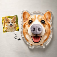 Custom Dog Nose Squishy Photo Magnet – Personalized Boopable Dog Face Fridge Magnet
