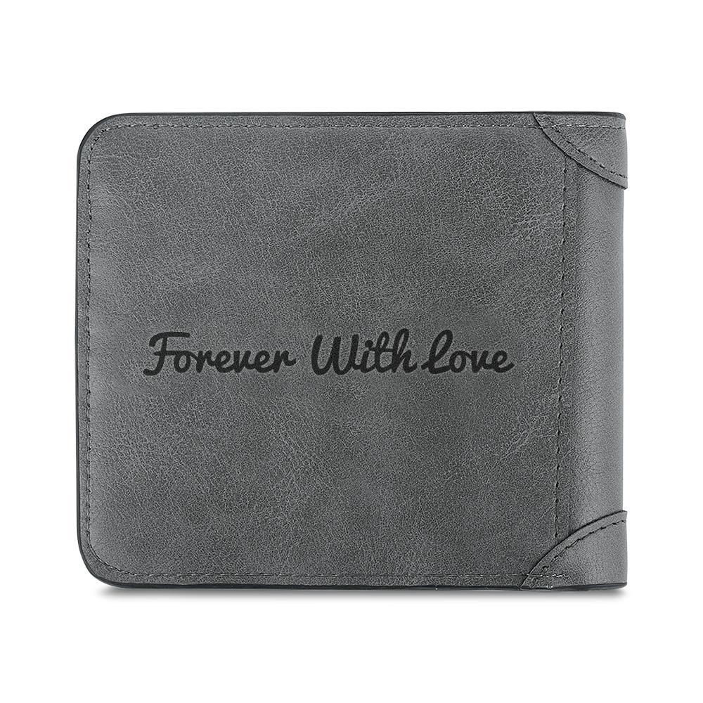 Custom Photo Wallet – Personalized Engraved Men's Bifold Wallet for Dad