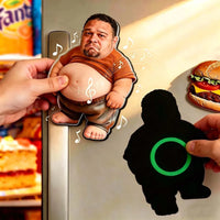 Custom Photo Dad Bod Squishy Belly Magnet – Personalized Funny Fridge Magnet with Sound