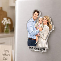 Custom Photo Portrait Magnet – Personalized Family, Couple & Friends Gift