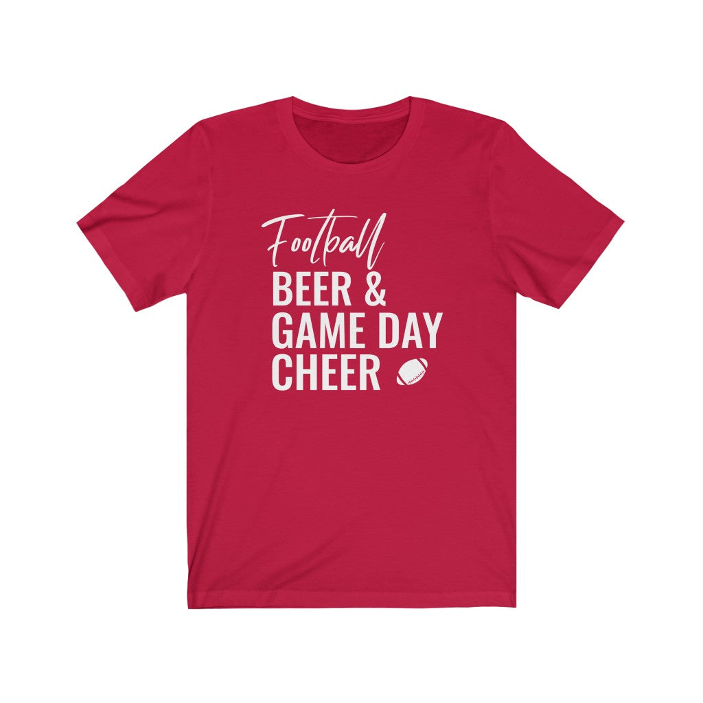 Football Beer & Game Day Cheer - T-shirt