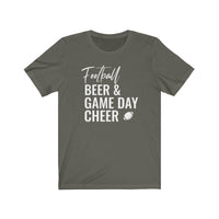 Football Beer & Game Day Cheer - T-shirt